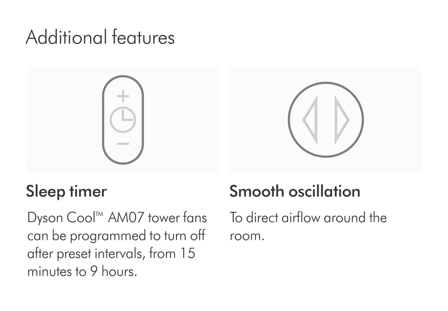 【Limited time offer】Dyson Cool ™️ Tower Fan AM07 (White/Silver)