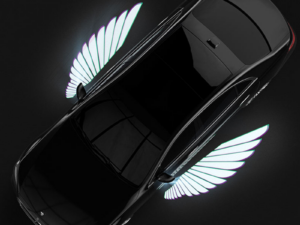 Angel Wings Door Welcome Light Wings Door Opening Light Projection Lighting Ground Automotive Decoration Induction Car Atmosphere Home Guard