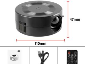 Home projector with portable mini mobile phone screen mirroring for animation projection