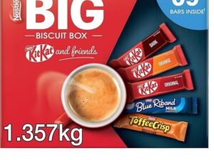 【New User Only】Nestlé Kitkat and Friends Big Biscuit Box | 69 x Chocolate Biscuit Bars – KitKat, Blue Riband, Toffee Crisp | Bulk Chocolate Box 1.357kg  X2 boxes