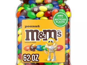 M&M'S Peanut Milk Chocolate Candies, 62 oz