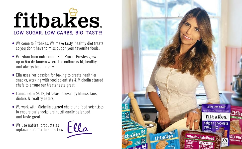 【Flash Sale】Fitbakes Gifts Diabetic Chocolate Gift Box (14x19g) Crunchy Mini Chocolate Keto Snack Bars, Sweet Diabetic Biscuit Food Treats Hamper, 65 Calories, Low Calorie Snack For Women & Men, Fit Bake