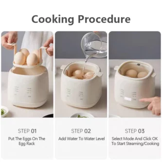 [SG Seller]🔥Egg Boiler Household Small Hard Boiled Egg Maker Automatic Power off 7 Modes Breakfast Cooker 3 Pin Plug