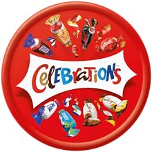 【Flash Sale】Assorted Christmas Chocolate Tubs Selection - Pack of 5 - Bulk Buy of Roses, Heroes, Quality Street, Celebrations Chocolate Pralines & 1 Terry's Orange Chocolate with Topline Card for Chocolate Gifts