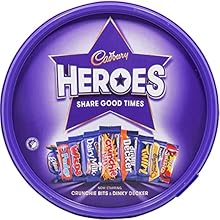 【Flash Sale】Assorted Christmas Chocolate Tubs Selection - Pack of 5 - Bulk Buy of Roses, Heroes, Quality Street, Celebrations Chocolate Pralines & 1 Terry's Orange Chocolate with Topline Card for Chocolate Gifts