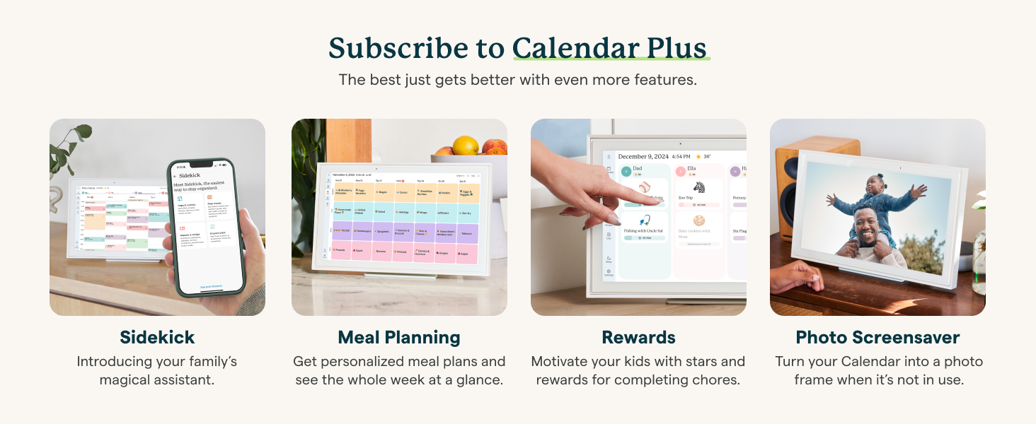 Skylight Calendar: 15-inch Wall Planner Digital Calendar & Chore Chart. Smart Touchscreen Interactive Display for Family Schedules – Wall Mount Included. Great for Organizing Your 2026 Calendar
