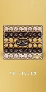 Ferrero Rocher Premium Hazelnut Milk chocolate squares. Valentine's Day Chocolate Gifts. ​10 Pieces. 3.7 oz
