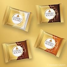 Ferrero Rocher Premium Hazelnut Milk chocolate squares. Valentine's Day Chocolate Gifts. ​10 Pieces. 3.7 oz