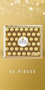 Ferrero Rocher Premium Hazelnut Milk chocolate squares. Valentine's Day Chocolate Gifts. ​10 Pieces. 3.7 oz