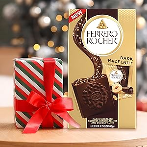 Ferrero Rocher Premium Hazelnut Milk chocolate squares. Valentine's Day Chocolate Gifts. ​10 Pieces. 3.7 oz
