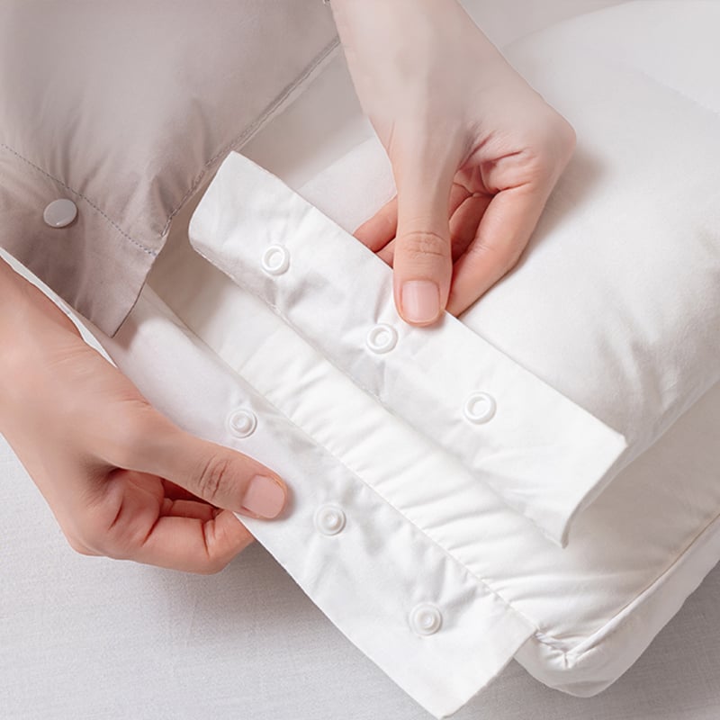 Flixsleeps Cotton Neck Pillow Sleeping Pillow Double-layer Removable Pillow Core