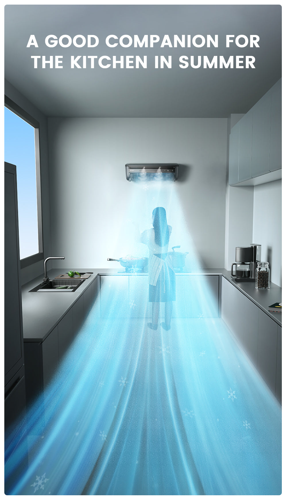New type of wall-mounted cooling fan. high-power rechargeable fan. household air cooler. portable electric table fan