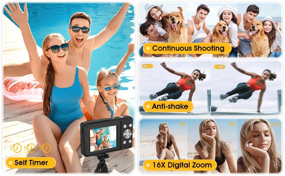 Home HD Digital Camera Mini Camera Beauty Selfie Camera - Special offer pink single item