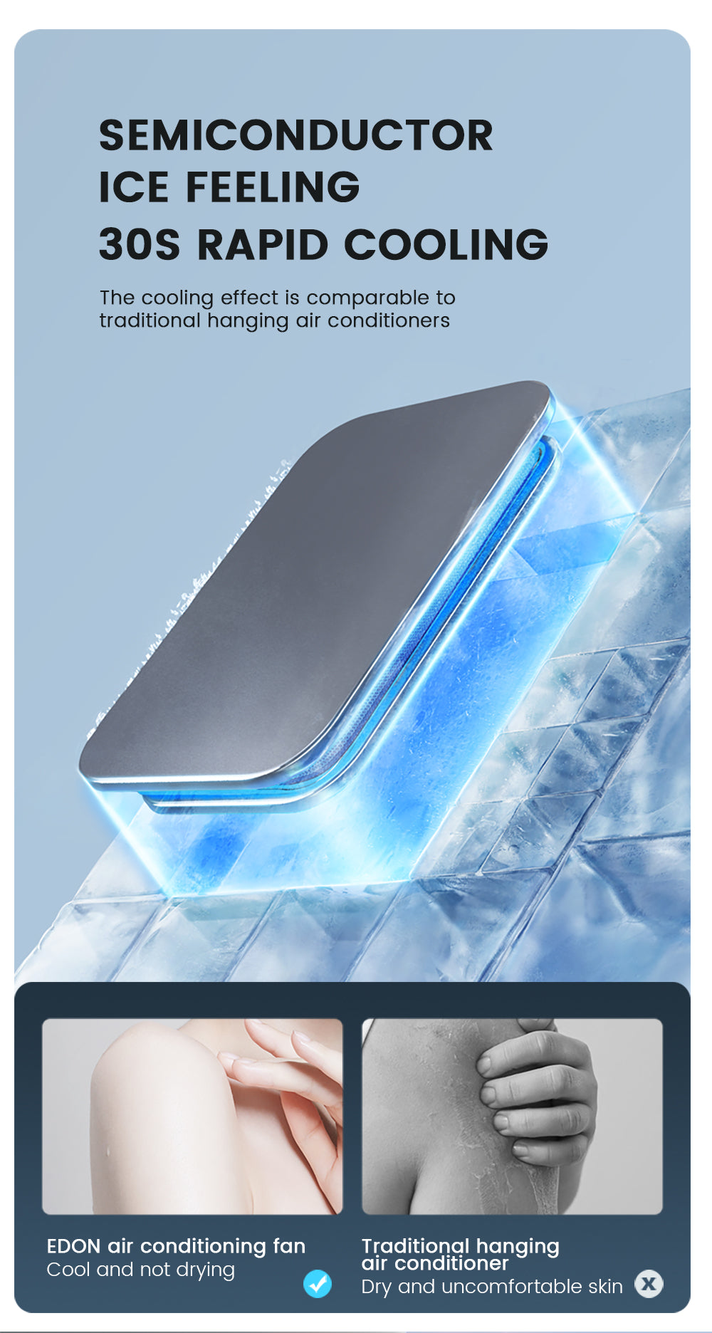 New type of wall-mounted cooling fan. high-power rechargeable fan. household air cooler. portable electric table fan
