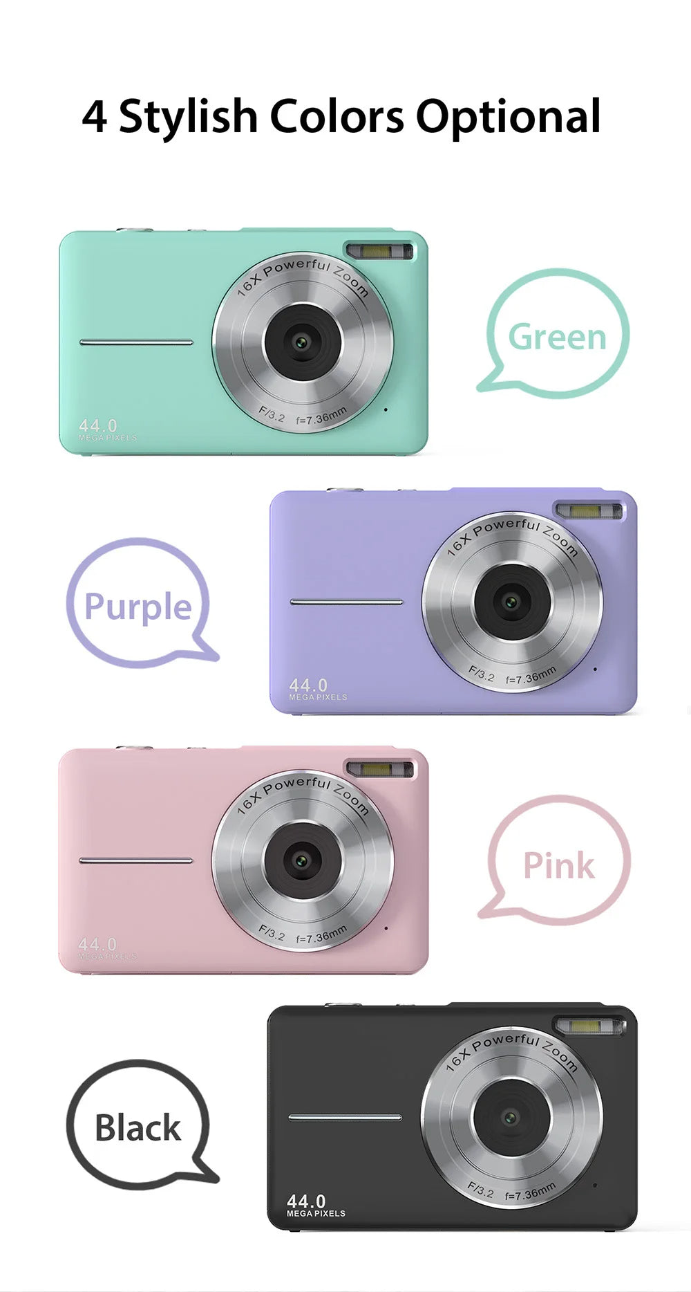 Home HD Digital Camera Mini Camera Beauty Selfie Camera - Special offer pink single item