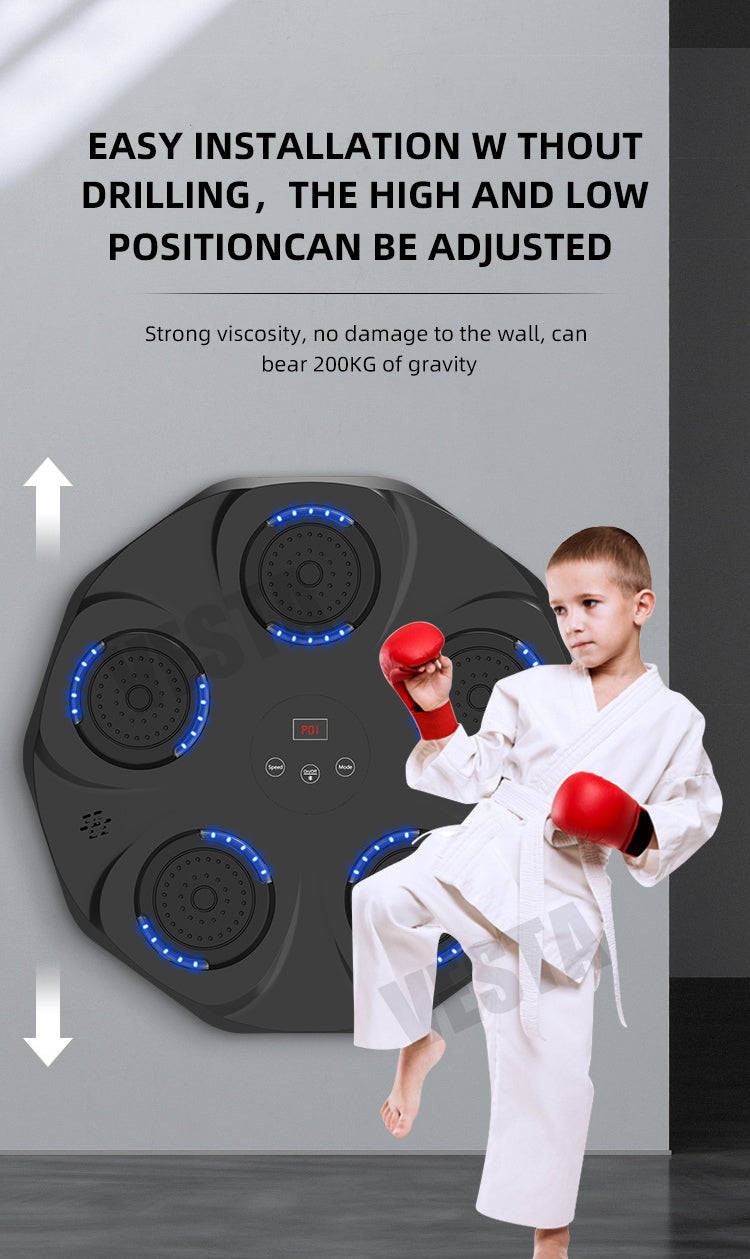 Boxing Target Bluetooth Music Fitness Smart Training Music Boxing Wall Target Trainer Boxing Machine